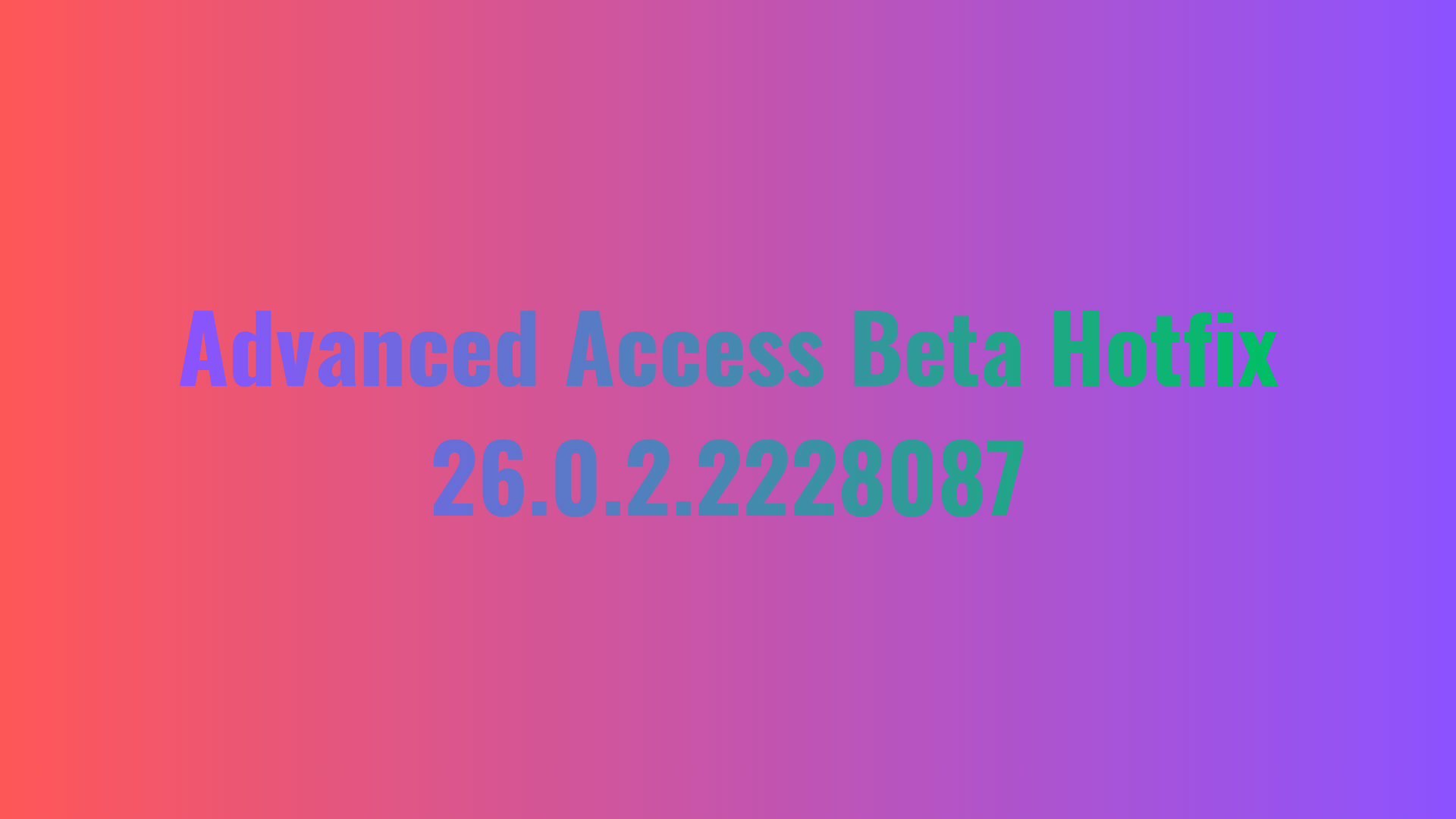 FM26 Advanced Access Beta Hotfix 26.0.2.2228087